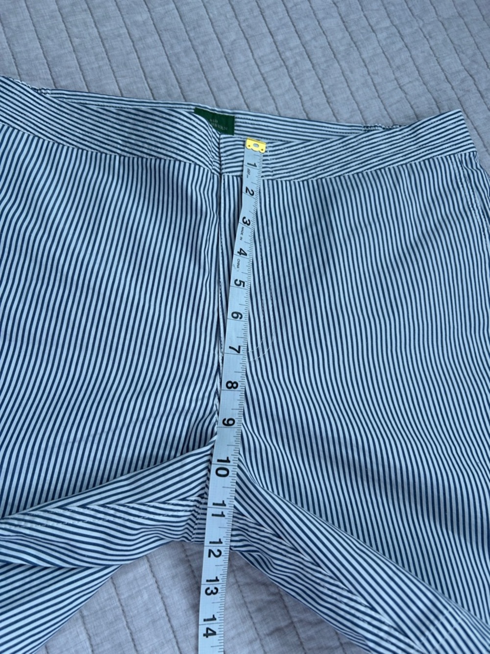 Sid mashburn Zip-Front Mid-Length Swim Short Blue/White Seersucker 34” men’s - Picture 5 of 16